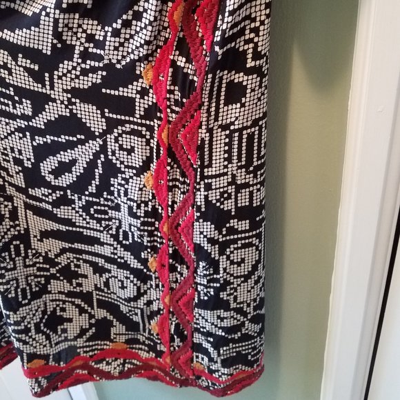 Anthropologie Black and White Patterned Dress - Picture 6 of 10